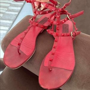 Valentino Rockstud Leather Sandals
